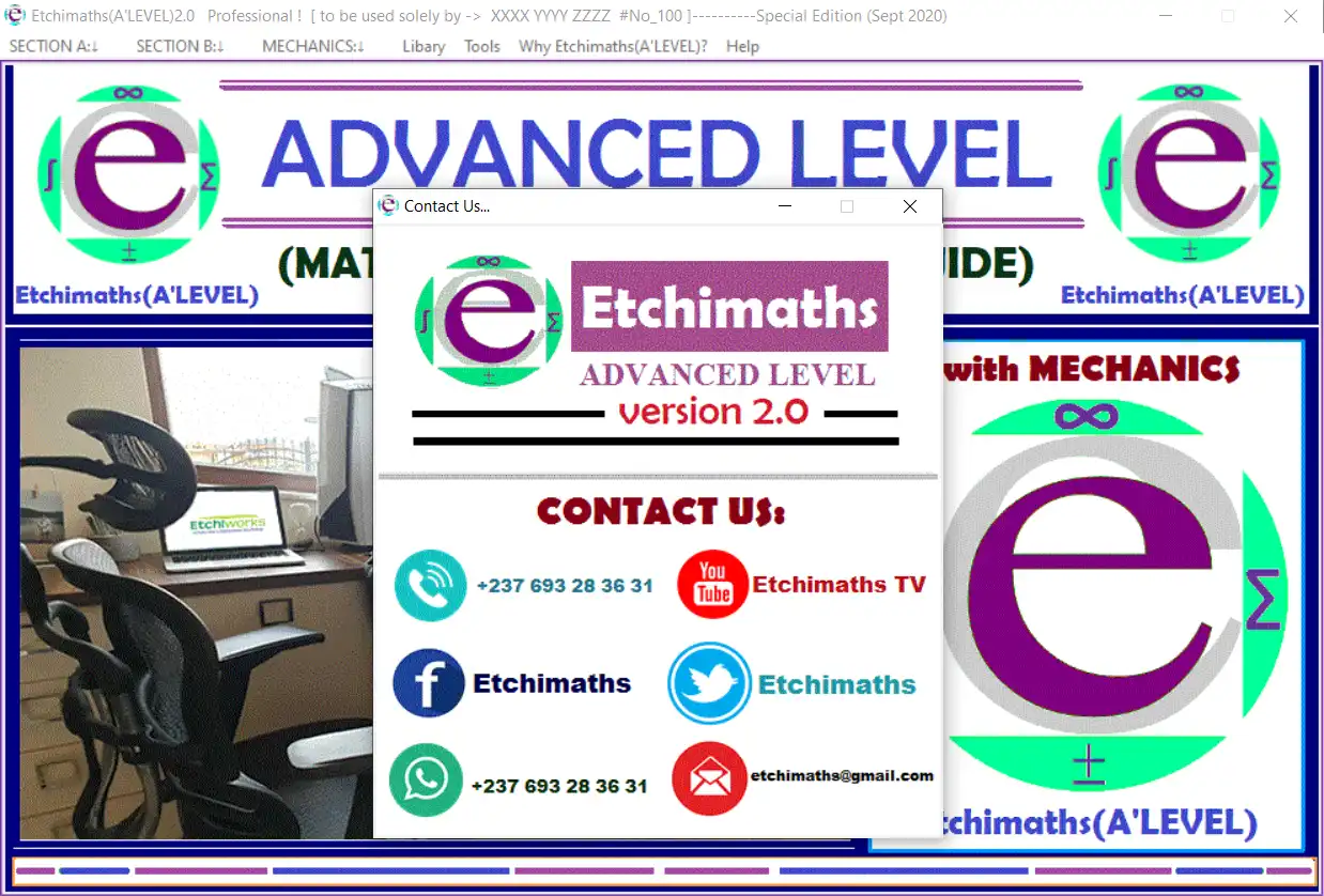 Download web tool or web app Etchimaths(ALEVEL)