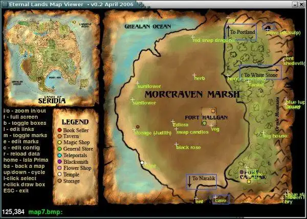 قم بتنزيل أداة الويب أو تطبيق الويب Eternal Lands Map Viewer للتشغيل في Windows عبر الإنترنت عبر Linux عبر الإنترنت