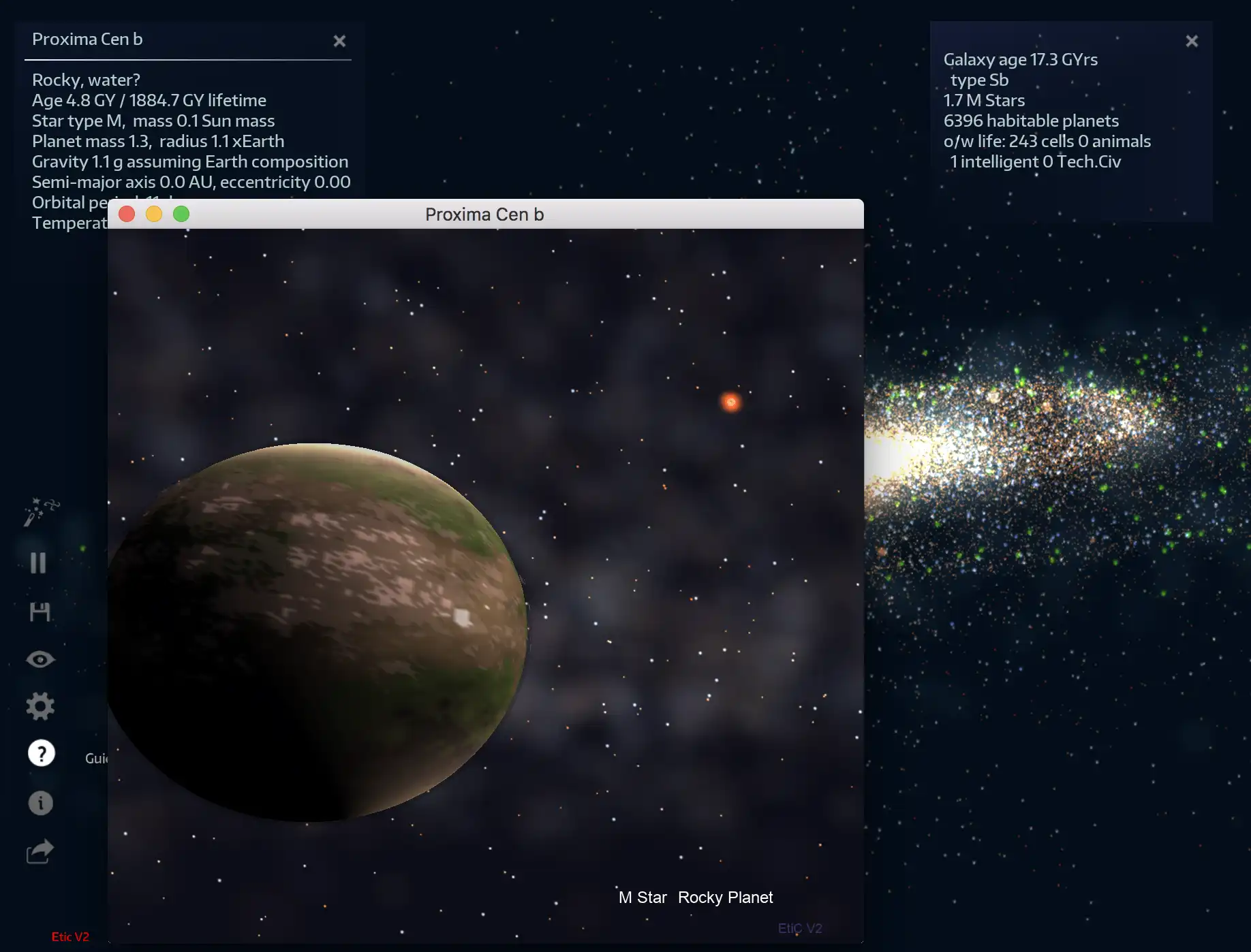 Download web tool or web app EtiC Galaxy simulation