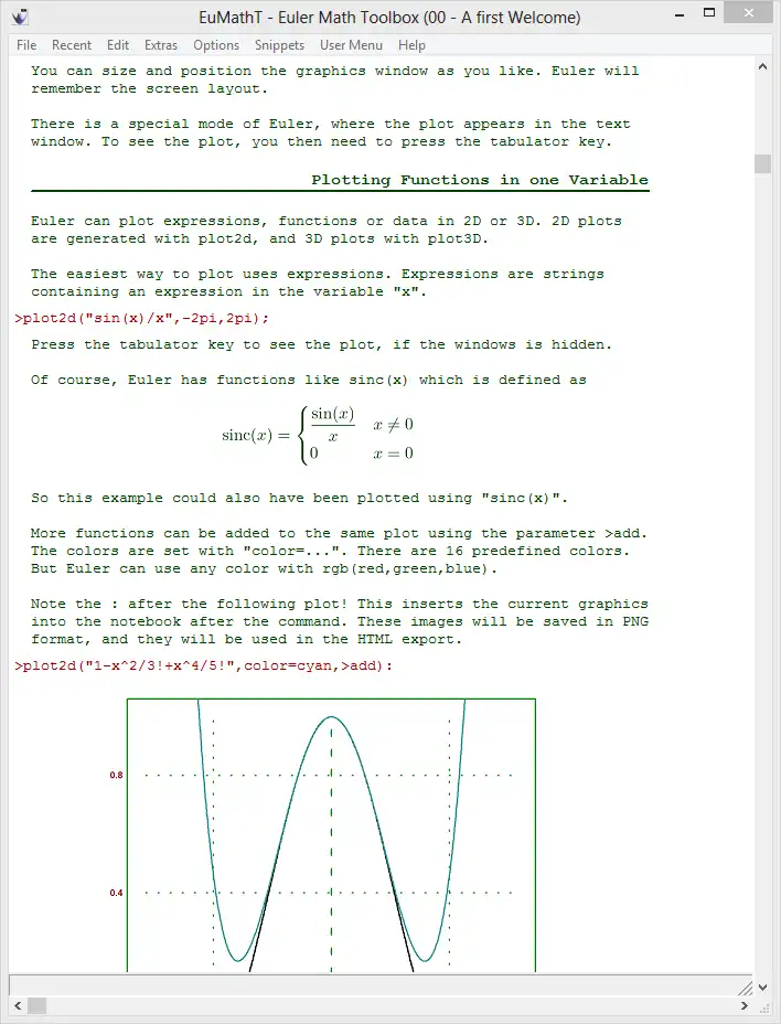 Descargue la herramienta web o la aplicación web Euler Math Toolbox