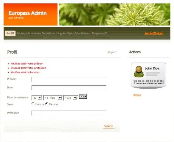 Descargue la herramienta web o la aplicación web Europass Admin