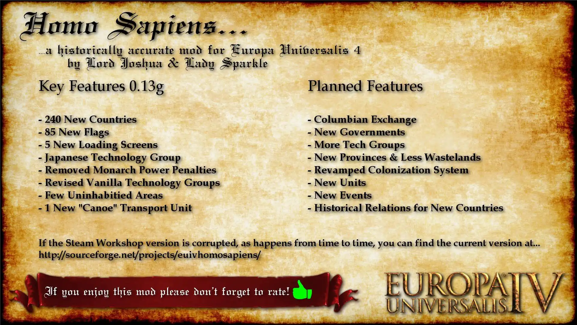Download web tool or web app Europa Universalis IV: Homo Sapiens Mod to run in Linux online