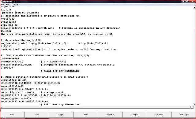 Download web tool or web app EVAlgebra -  Clifford algebra calculator