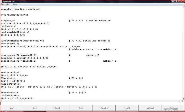 Download web tool or web app EVAlgebra -  Clifford algebra calculator