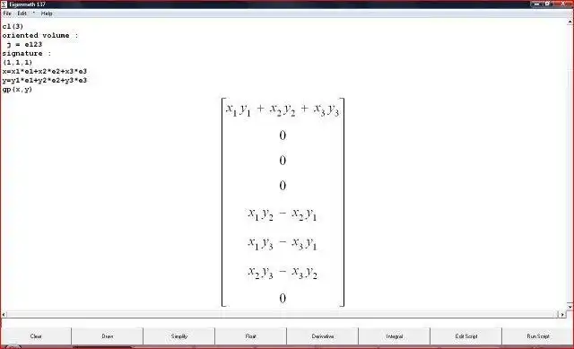 Download web tool or web app EVAlgebra - Clifford algebra calculator