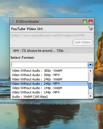 Download web tool or web app EVDownloader