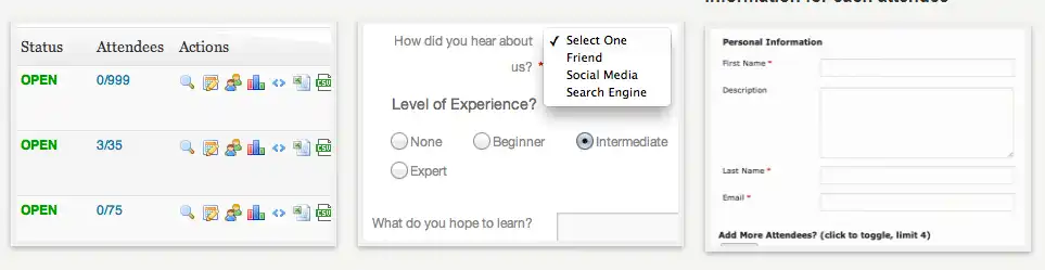 Download web tool or web app Event Espresso Core