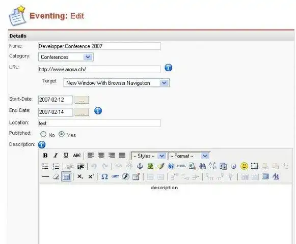 Download webtool of webapp Eventing