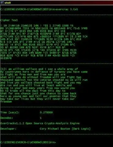 Download web tool or web app EverCrack- (GPL) Cryptanalysis Engine