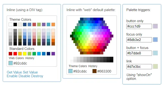 웹 도구 또는 웹 앱 evol-colorpicker 다운로드