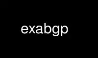 Run exabgp in OnWorks free hosting provider over Ubuntu Online, Fedora Online, Windows online emulator or MAC OS online emulator