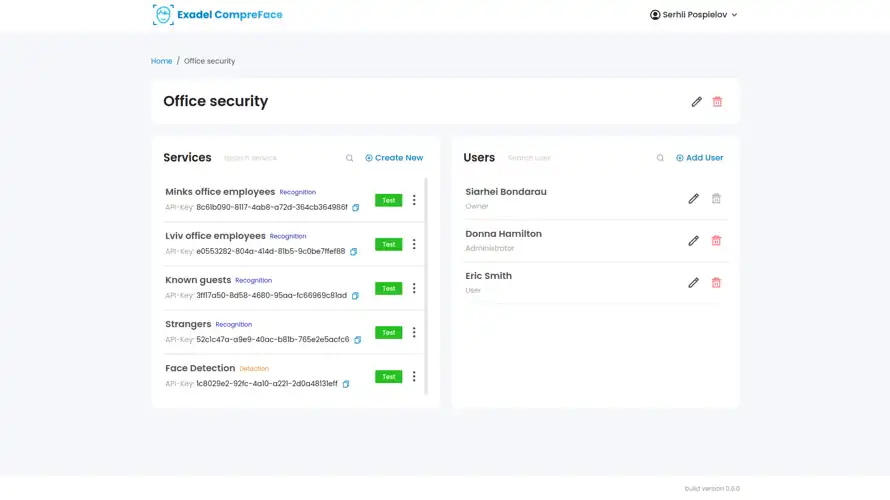 Mag-download ng web tool o web app na Exadel CompreFace