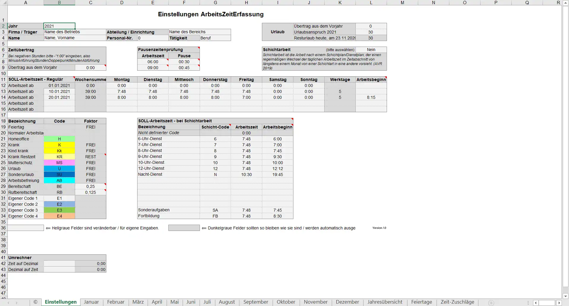 Загрузите веб-инструмент или веб-приложение EXCEL-ArbeitsZeitErfassung