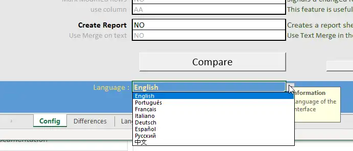 Download web tool or web app Excel Comparator