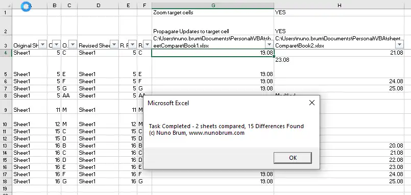 הורד כלי אינטרנט או אפליקציית אינטרנט Excel Comparator