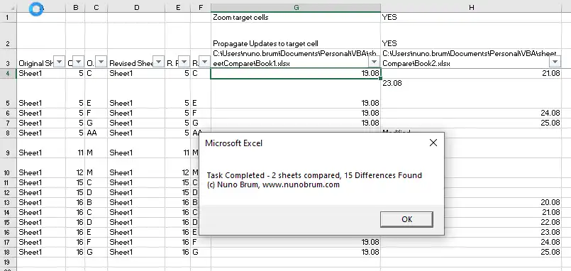 Download web tool or web app Excel Comparator