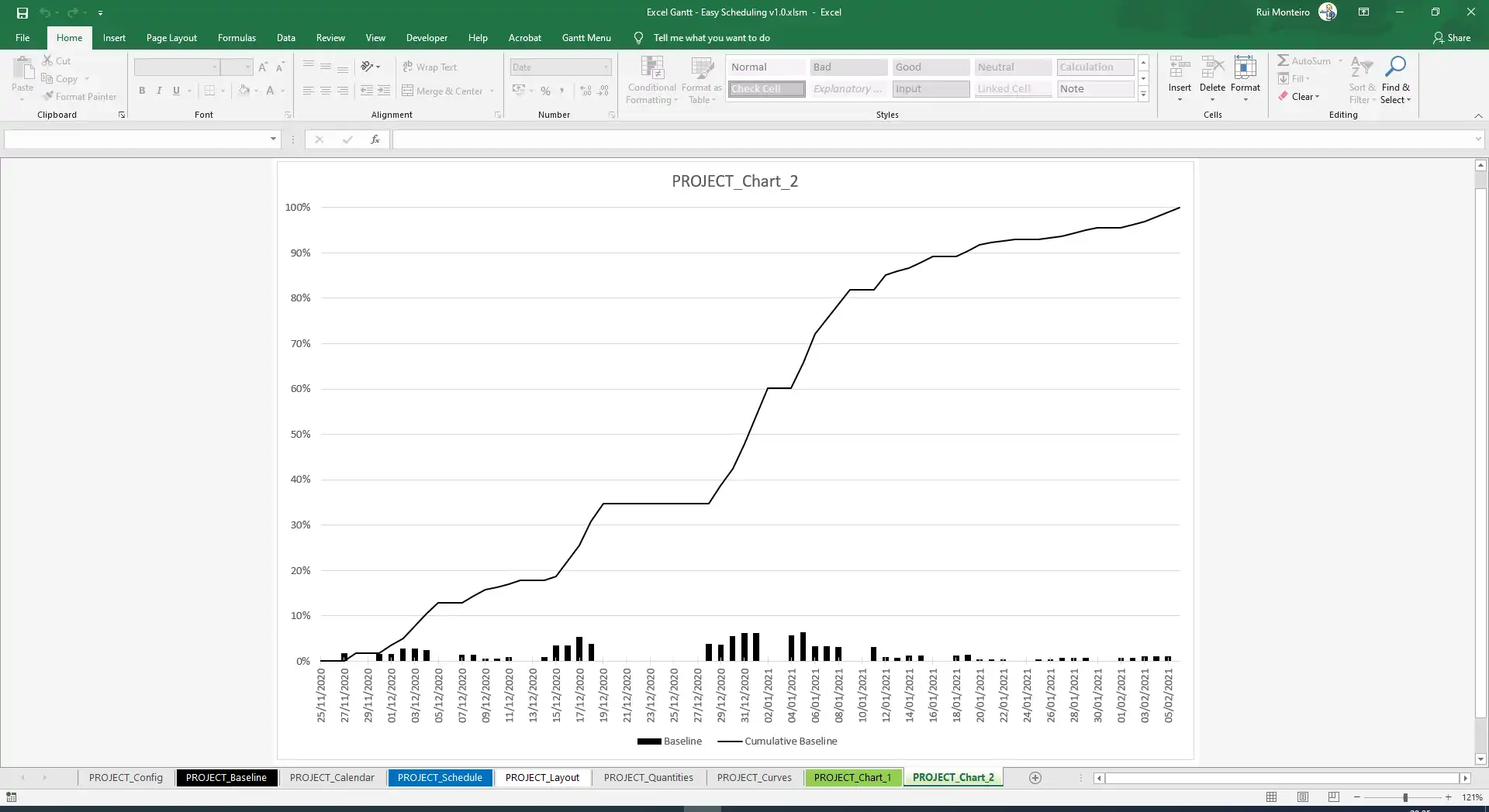 Mag-download ng web tool o web app na Excel Gantt