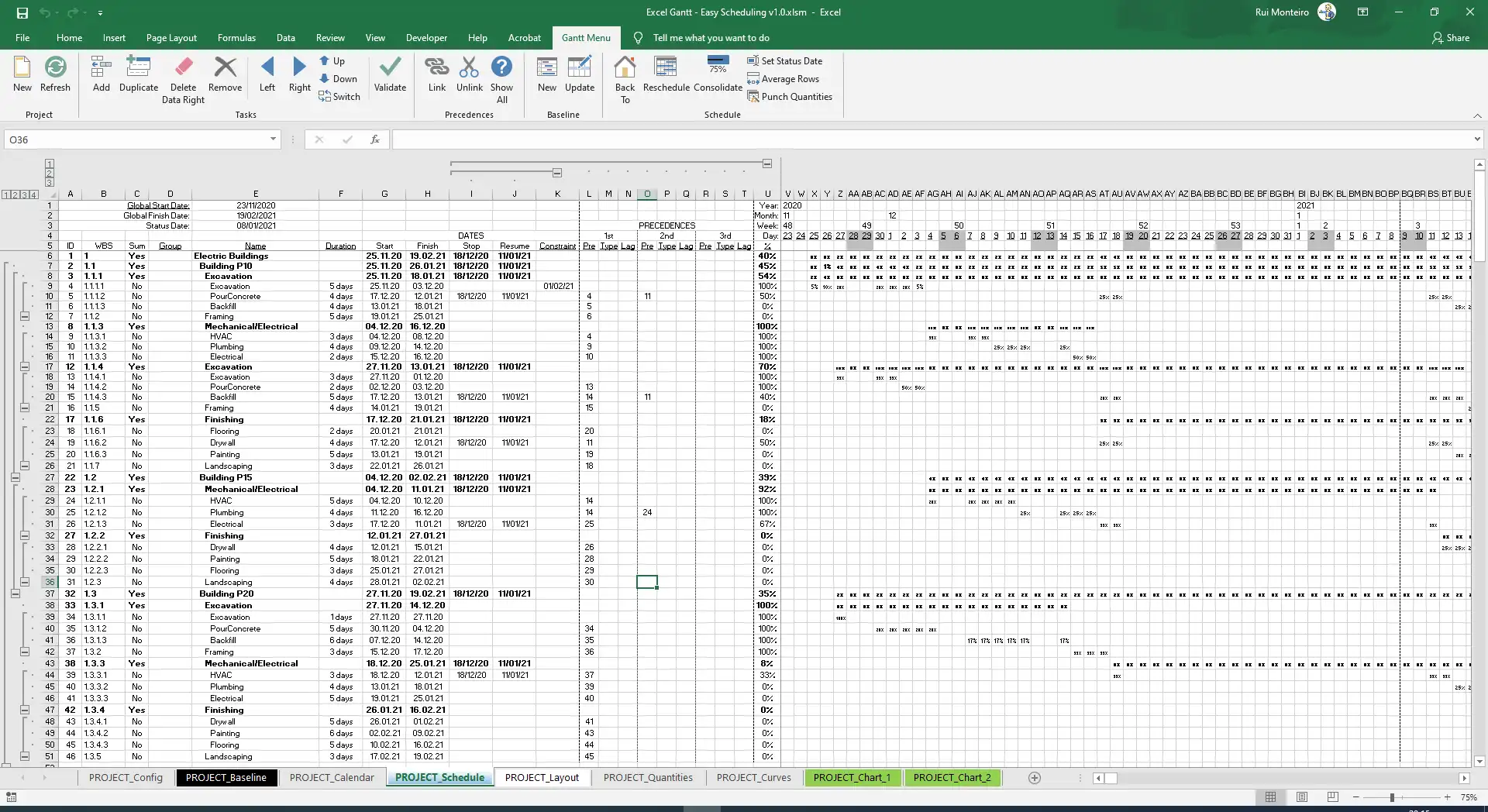 Mag-download ng web tool o web app na Excel Gantt