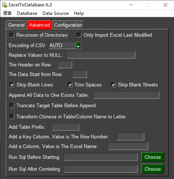 Download web tool or web app ExcelToDatabase
