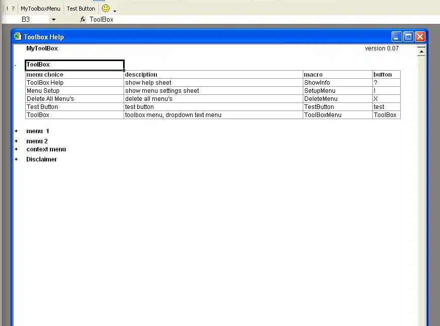 Muat turun alat web atau aplikasi web Excel Toolbox