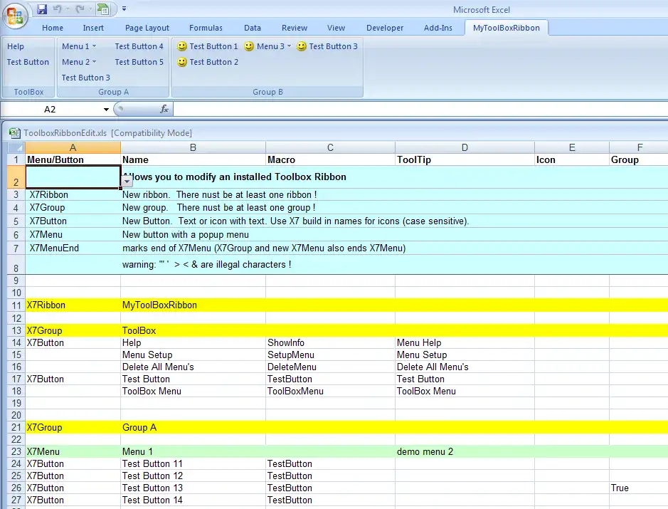 Muat turun alat web atau aplikasi web Excel Toolbox