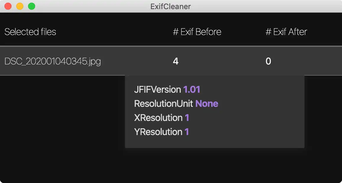 Download web tool or web app ExifCleaner