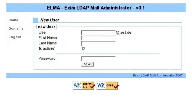 Download web tool or web app Exim Ldap Mail Administrator