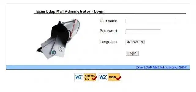 Download web tool or web app Exim Ldap Mail Administrator