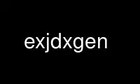 Run exjdxgen in OnWorks free hosting provider over Ubuntu Online, Fedora Online, Windows online emulator or MAC OS online emulator