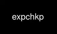 Run expchkp in OnWorks free hosting provider over Ubuntu Online, Fedora Online, Windows online emulator or MAC OS online emulator
