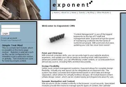 قم بتنزيل أداة الويب أو تطبيق الويب Exponent Content Management System