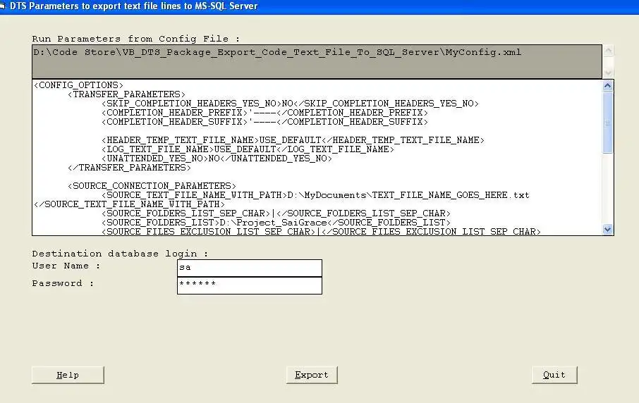 Mag-download ng web tool o web app ExportTxt2msSQL