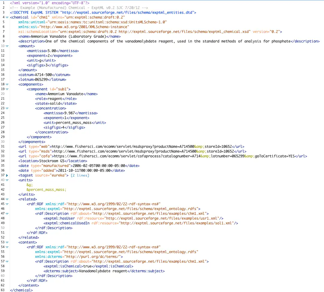 Download web tool or web app ExptML: A Markup Language for Science to run in Windows online over Linux online