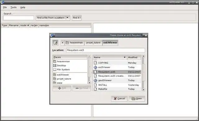 Завантажте веб-інструмент або веб-програму ext3Viewer
