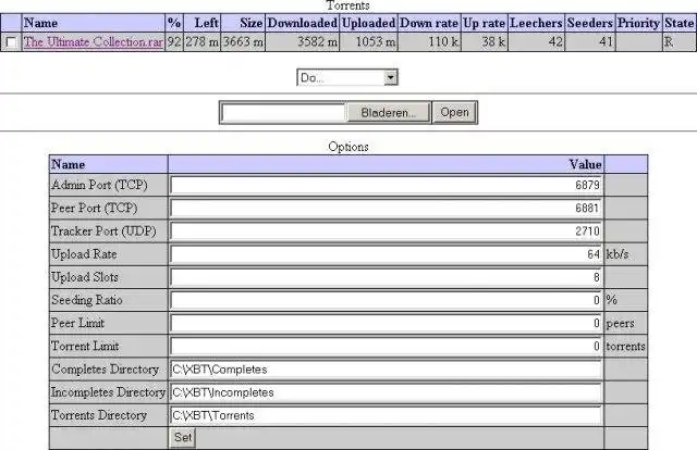 Unduh alat web atau aplikasi web Extended BitTorrent Client and Tracker