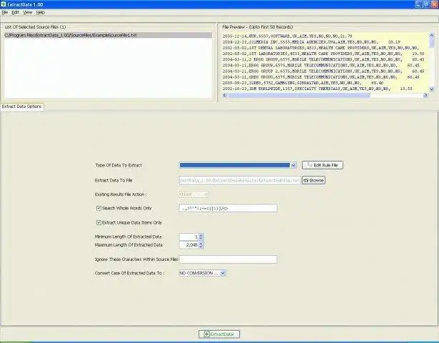Download web tool or web app ExtractData