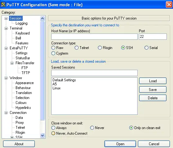 Download web tool or web app ExtraPuTTY