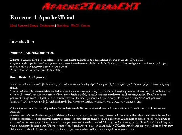 Download web tool or web app EXTREME-4-apache2triad