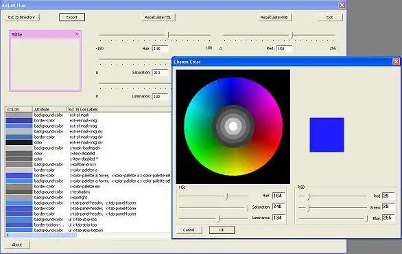 Muat turun alat web atau apl web Extreme Ext JS Theme Builder