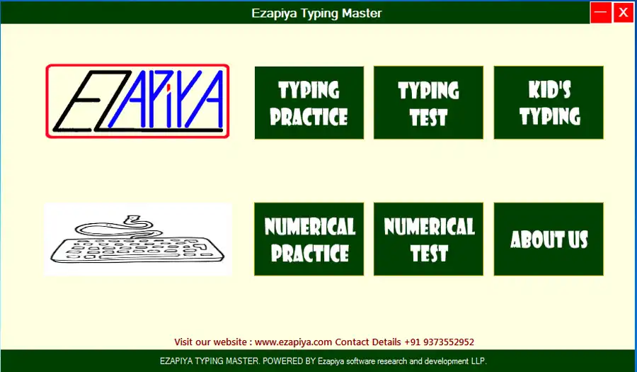 הורד כלי אינטרנט או אפליקציית אינטרנט EZAPIYA TYPING MASTER