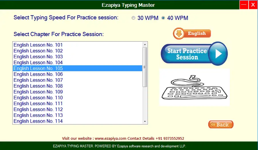 הורד כלי אינטרנט או אפליקציית אינטרנט EZAPIYA TYPING MASTER