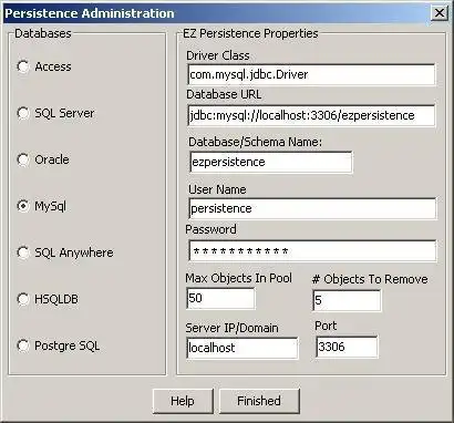 Download web tool or web app EZ Persistence