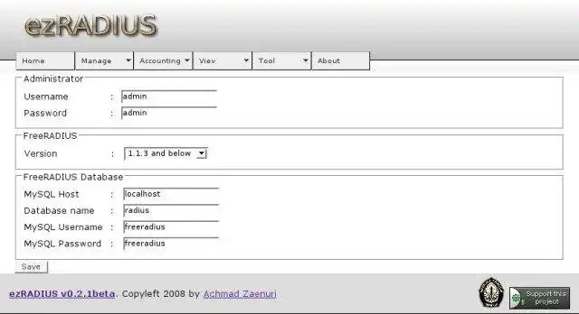 Download web tool or web app ezradius