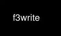 Esegui f3write nel provider di hosting gratuito OnWorks su Ubuntu Online, Fedora Online, emulatore online Windows o emulatore online MAC OS