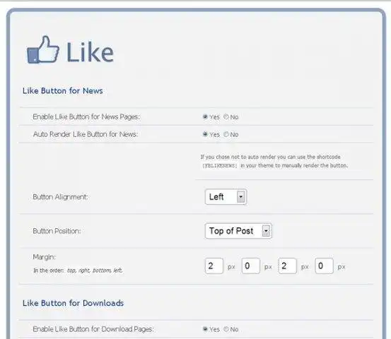 Scarica lo strumento web o l'app web Facebook Like Plugin per e107