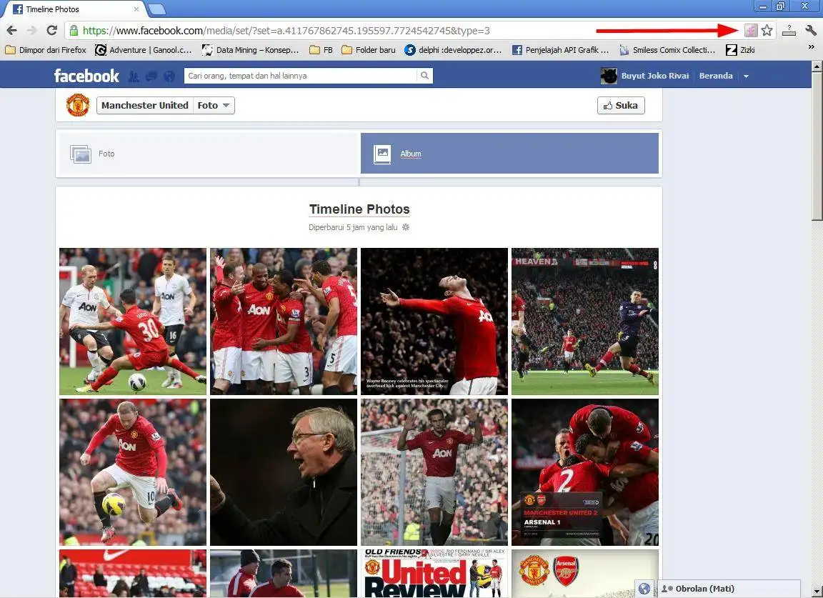 Muat turun alat web atau aplikasi web Facebook Photo Downloader