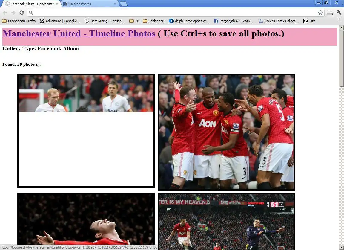 Download web tool or web app Facebook Photo Downloader