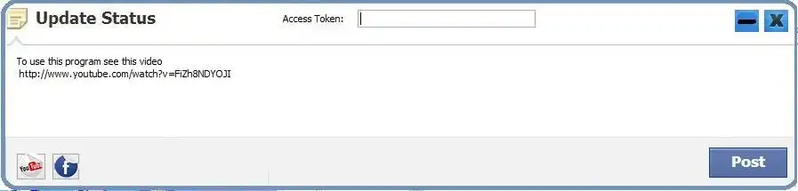 Download web tool or web app Facebook Status Updater