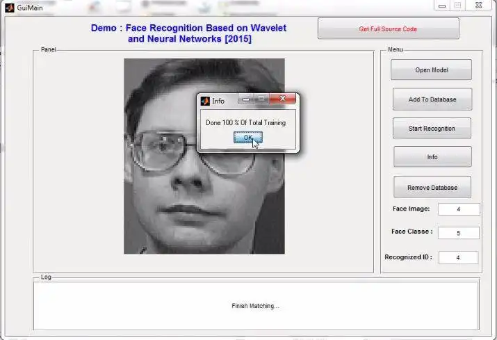 Download web tool or web app Face Recognition Wavelet Neural Networks to run in Linux online