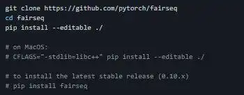 Download web tool or web app Fairseq